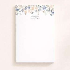 Personalisierte Notizblöcke, benutzerdefinierte Notizblöcke mit Blumenmuster, maßgeschneidertes Briefpapier