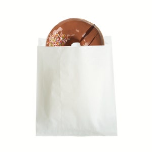 VENTE 100 petits sacs en papier blanc résistants à la graisse et sans danger pour les aliments - Prêts à être expédiés