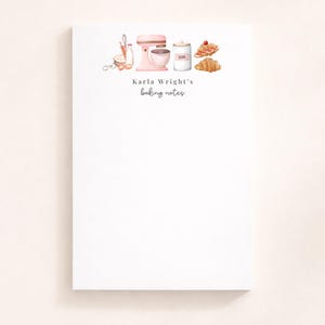 Küche Personalisierte Notizblöcke, Bäcker Geschenk, Chef Notizblock, Koch Individuelles Briefpapier