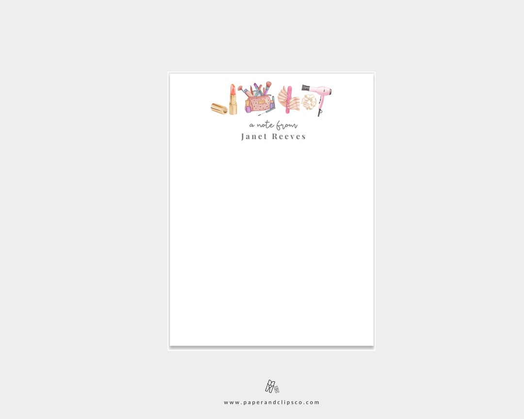 Makeup Theme Notepad Personalized Makeup Artist Planner, Beauty Notepad Stationery - Etsy