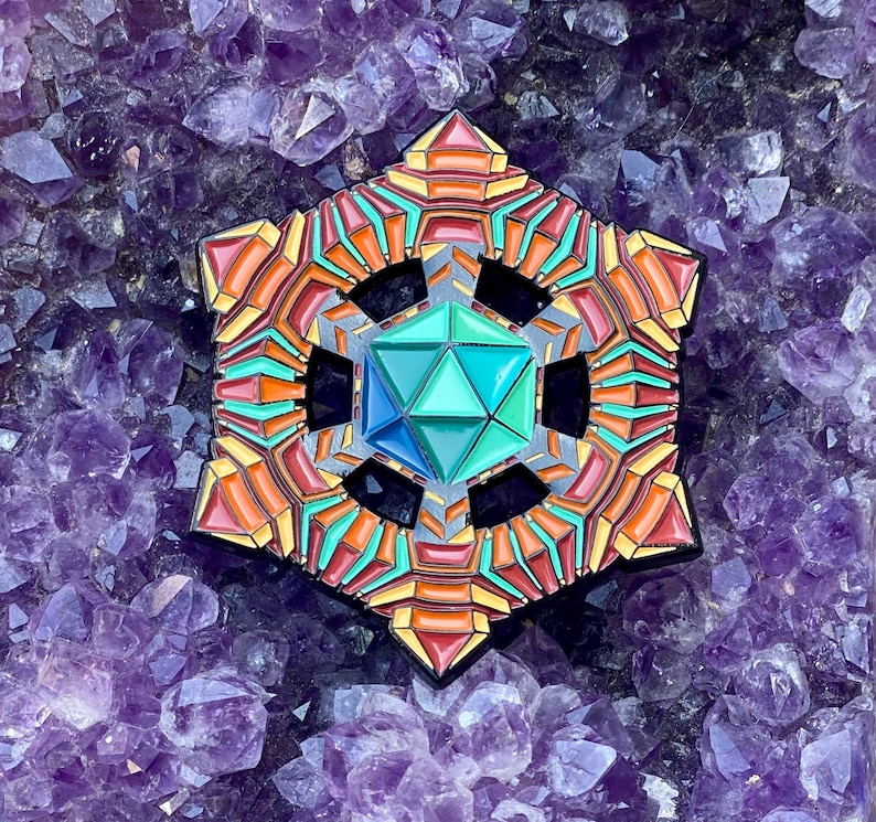 Ico-Mecha-Hedron Hat Pin