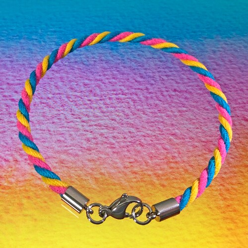 Pansexual Bracelet Pan Pride Flag LGBT Wristband Etsy UK