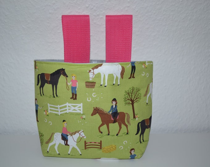 Impeller bag horses, steering wheel bag, bed bag, material cotton & oilcloth, bike bag, scooter bag, Utensilo, handmade