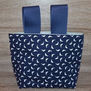 Wheel bag dolphins, steering wheel bag, bed bag, material cotton & oilcloth, bike bag, scooter bag, utensil, handmade