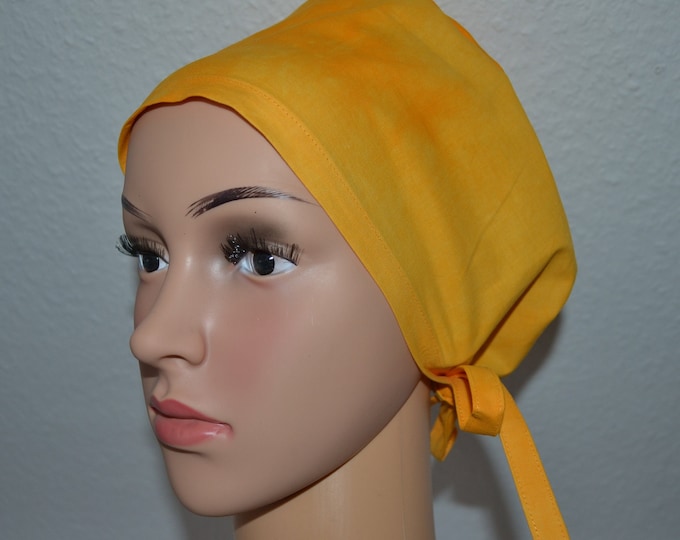 Surgical cap batik, scrub cap, bandana, chef's hat, scrub hat, cosmetic cap, surgical caps, orange batik, handmade