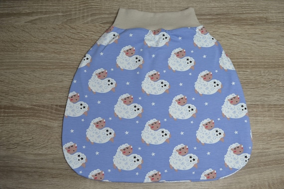 Pucksack Schaf Gr. 60, Strampelsack warm gefttert, Gr. 50-68 elastisches  Umschlagbndchen zum mitwachsen, Schlafsack, handmade - Etsy Schweiz
