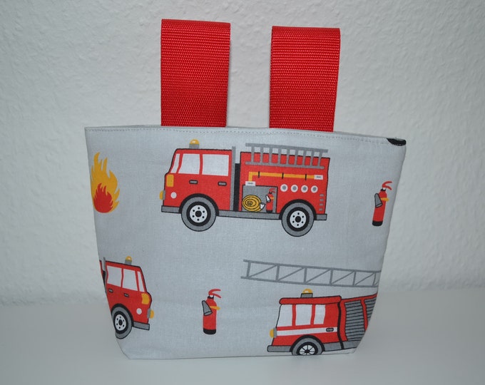 Wheel bag fire brigade, steering wheel bag, bed bag, material cotton & oilcloth, bicycle bag, scooter bag, Utensilo, handmade