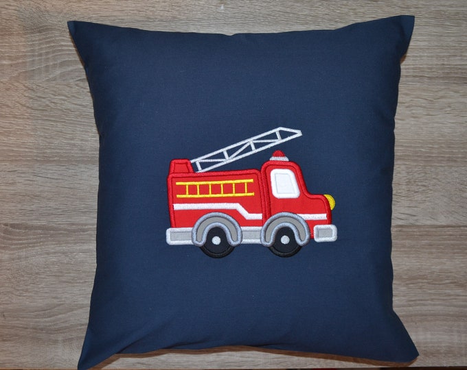 Fire department pillow 40 x 40 cm, fire department pillow, pillow with fire department and name, name pillow with fire department, birth pillow, pillow 40 x 40 cm,