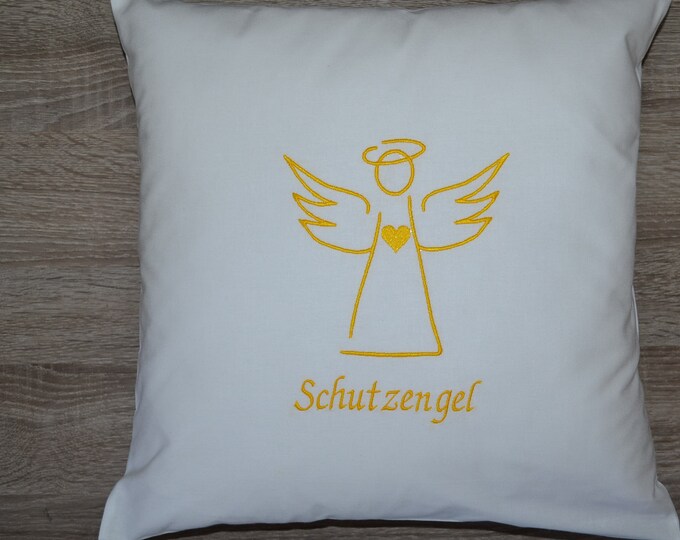 Guardian angel pillow 40 x 40 cm, guardian angel pillow, name pillow angel, children's pillow with name, baptismal pillow guardian angel, birth pillow angel