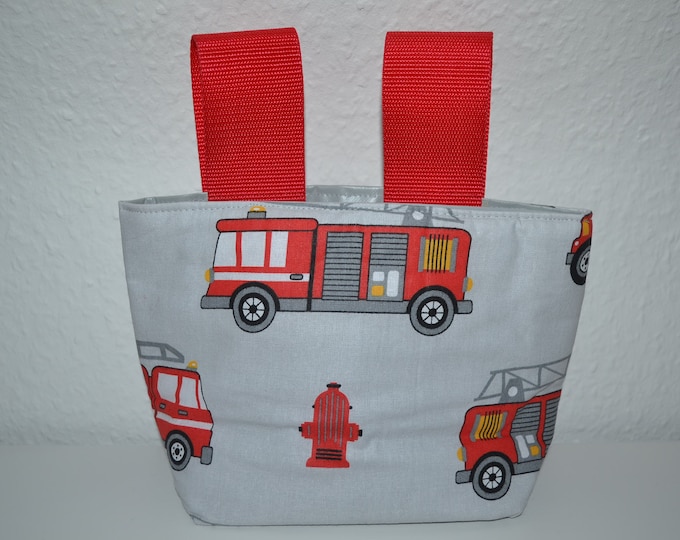 Wheel bag fire brigade, steering wheel bag, bed bag, material cotton & oilcloth, bicycle bag, scooter bag, Utensilo, handmade