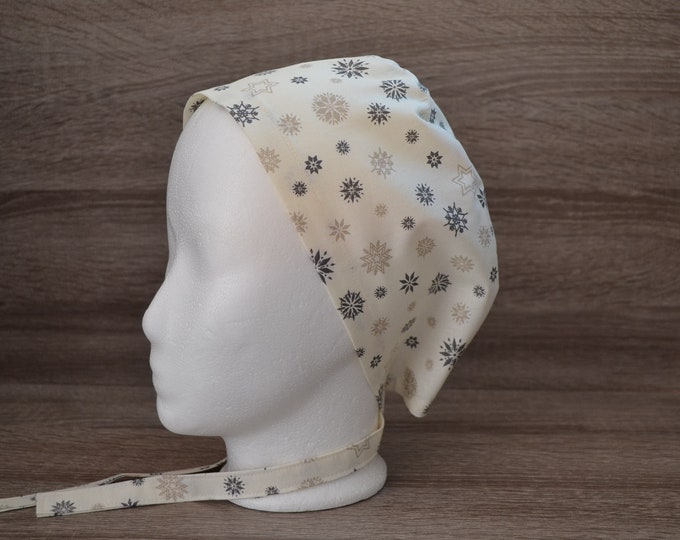 Surgical cap star, scrub cap, bandana, peeling cap, chef's cap, cosmetic cap, surgical caps, Christmas stars, handmade