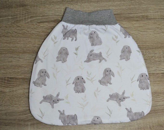 Swaddle bag bunny size. 60, romper bag warmly lined, size. 50-68 elastic cuffs to grow with you, sleeping bag, handmade