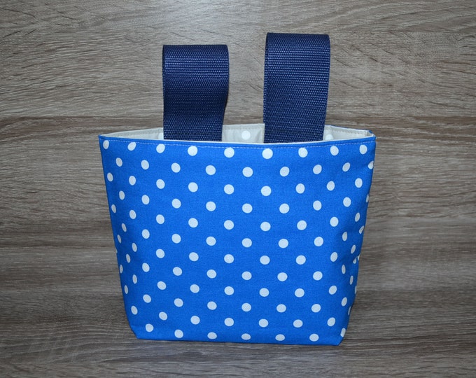 Wheel bag dotted, steering wheel bag, bed bag, material cotton & oilcloth, bicycle bag, scooter bag, utensil, handmade
