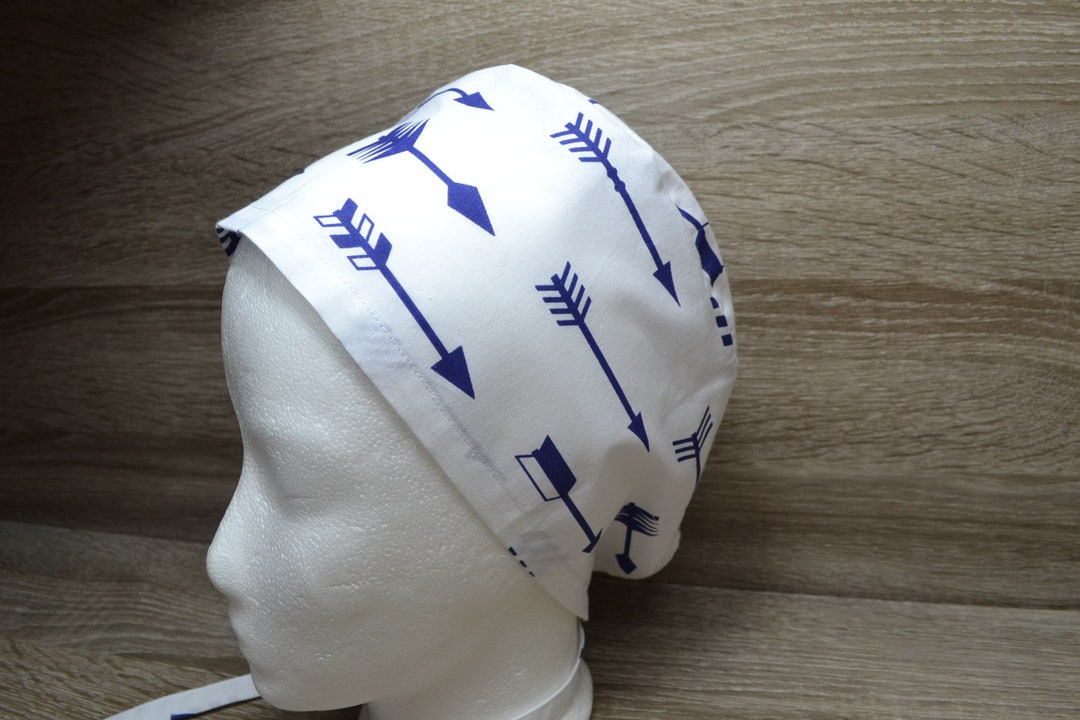 Surgical Cap Arrow With Terry Cloth Band Scrub Cap Bandana Etsy