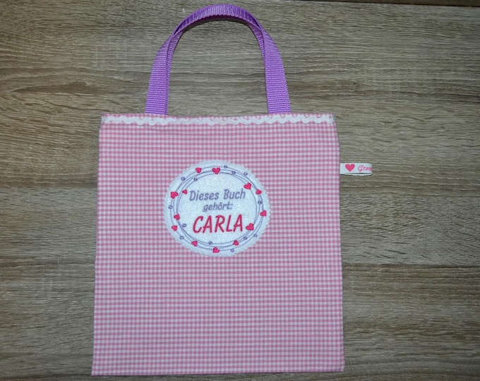 Checkered friendship book bag, kindergarten friends bag, school friends bag, bag for friendship books, bag for poetry albums, handmade