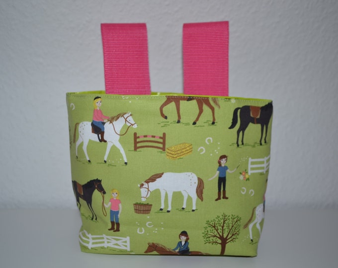 Impeller bag horses, steering wheel bag, bed bag, material cotton & oilcloth, bike bag, scooter bag, Utensilo, handmade