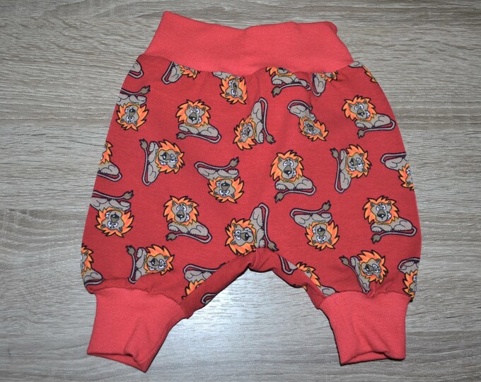 Bloomers lion size 44-50, premature baby pants, baby pants, newborn pants, bloomers baby, rompers, romper pants, lion pants,