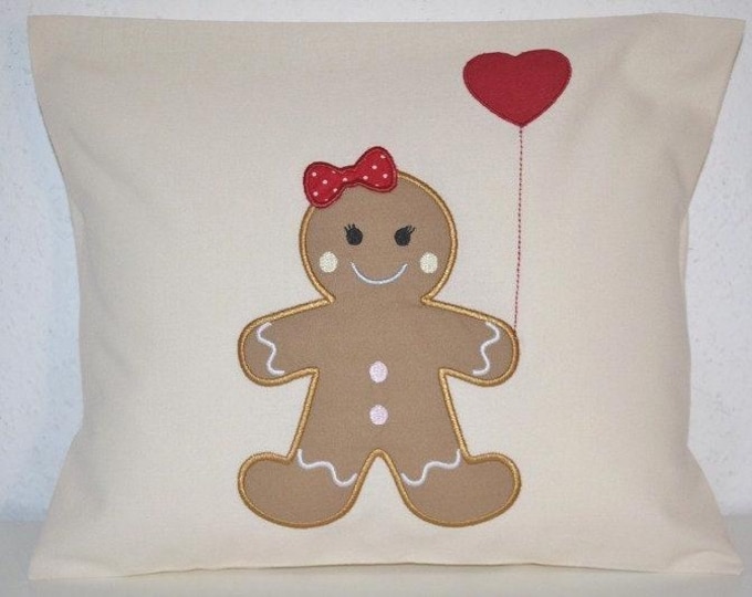 Gingerbread woman pillow, gingerbread man pillow, Christmas pillow, Christmas decorative pillow, gingerbread man pillow, gingerbread woman pillow,