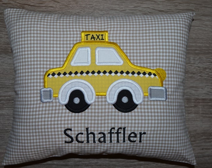 Pillow Name Pillow Taxi, Yellow Cab