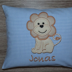 Pillow lion, lion pillow, name pillow with lion, lion pillow with name, baptism pillow lion, birth pillow lion, handmade