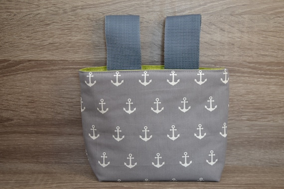 sacoche imperméable en toile ciré marine