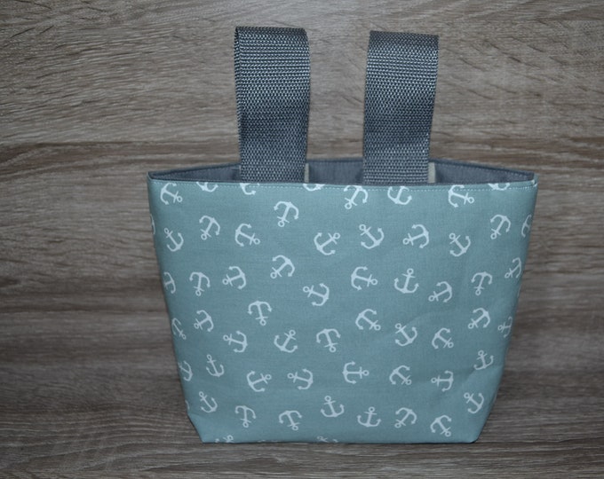 Wheel bag Anker, steering wheel bag, bed bag, material cotton & oilcloth, bicycle bag, scooter bag, utensil, handmade