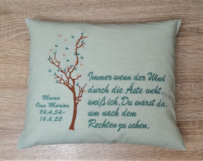 Pillow mourning pillow, mourning saying, memory pillow, mourning pillow, pillow to remember, saying pillow, condolence pillow, handmade