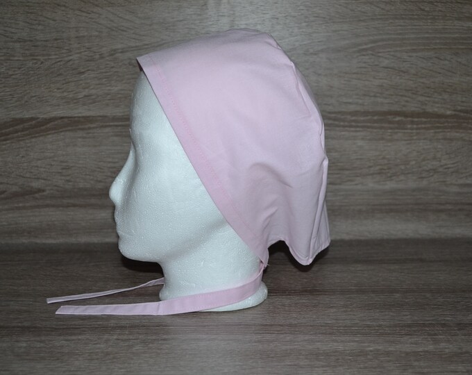 Surgical cap plain pink, scrub cap, bandana, peeling cap, chef's cap, cosmetic cap, surgical caps, handmade