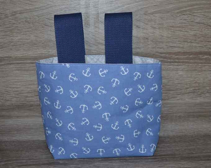 Wheel bag Anker, steering wheel bag, bed bag, material cotton & oilcloth, bicycle bag, scooter bag, utensil, handmade