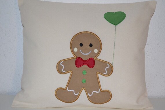 Pillows Named Pillow Gingerbread Woman Gingerbread Man Etsy