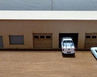 3 Models 1:64 Scale Garages, Showrooms-garage Combo Complete