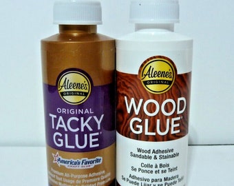 Aleene's Tacky Glue + Wood Glue, 4 oz 2-Pack