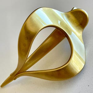 Große Gold Flachkralle Haarspange für dickes Haar, starker Halt, French Style