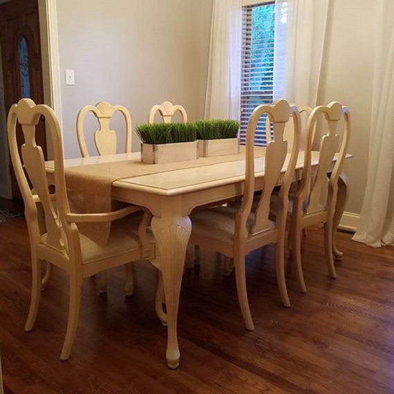 French Provincial Style Dinette Set Dining Room Farmhouse Country Customizable Seats 10