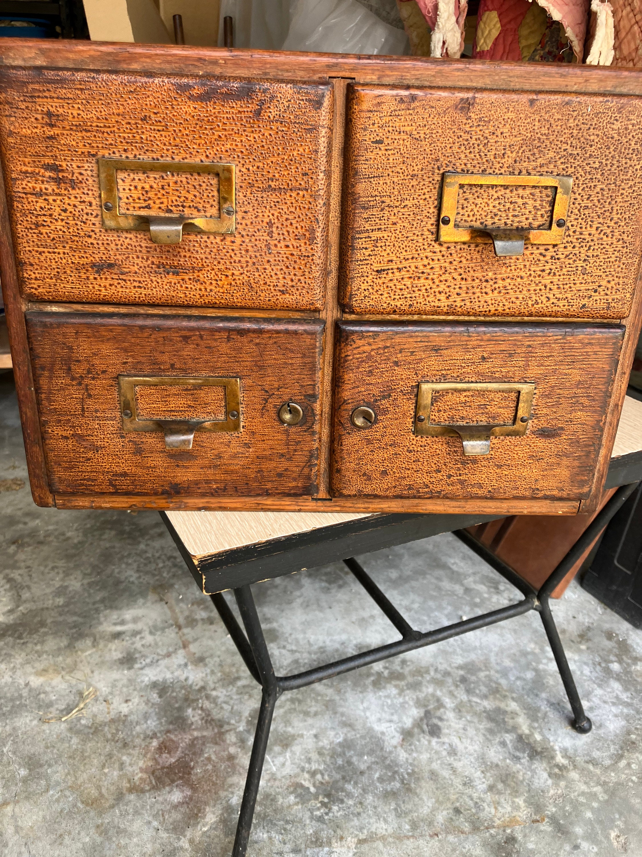 Vintage Oak Flat File Cabinet - SOLD - Vintage Industrial by Get