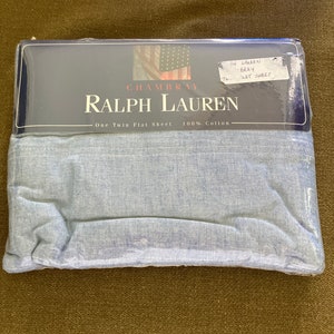 Ralph Lauren Chambray Sheet Twin - Etsy