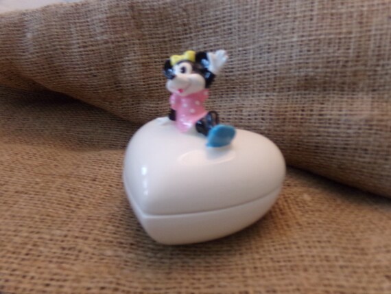Disney Minnie Mouse Ceramic Trinket Covered Box - image 6