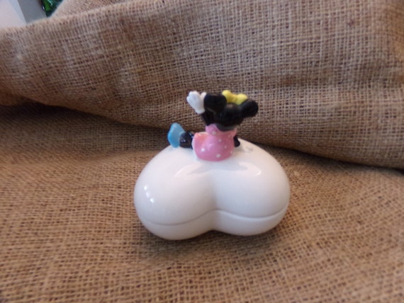 Disney Minnie Mouse Ceramic Trinket Covered Box - image 5
