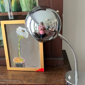 Vintage Chrome Eyeball Lamps