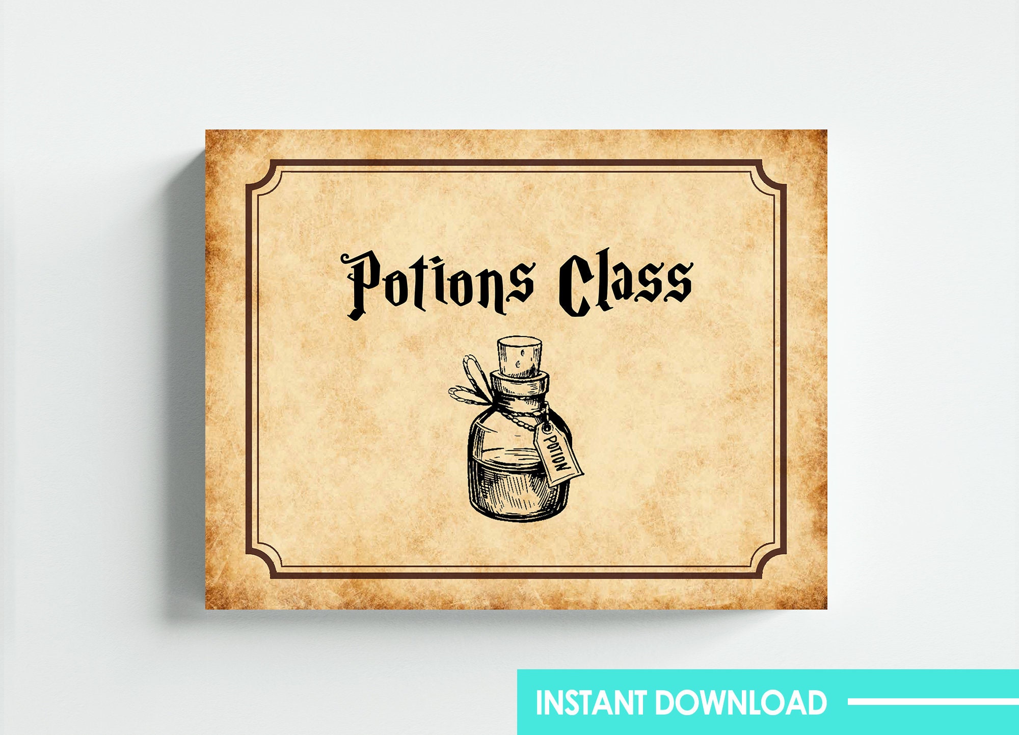 Wizard Theme Potions Class Sign Digital Download Letter Size 8.5x11 ...