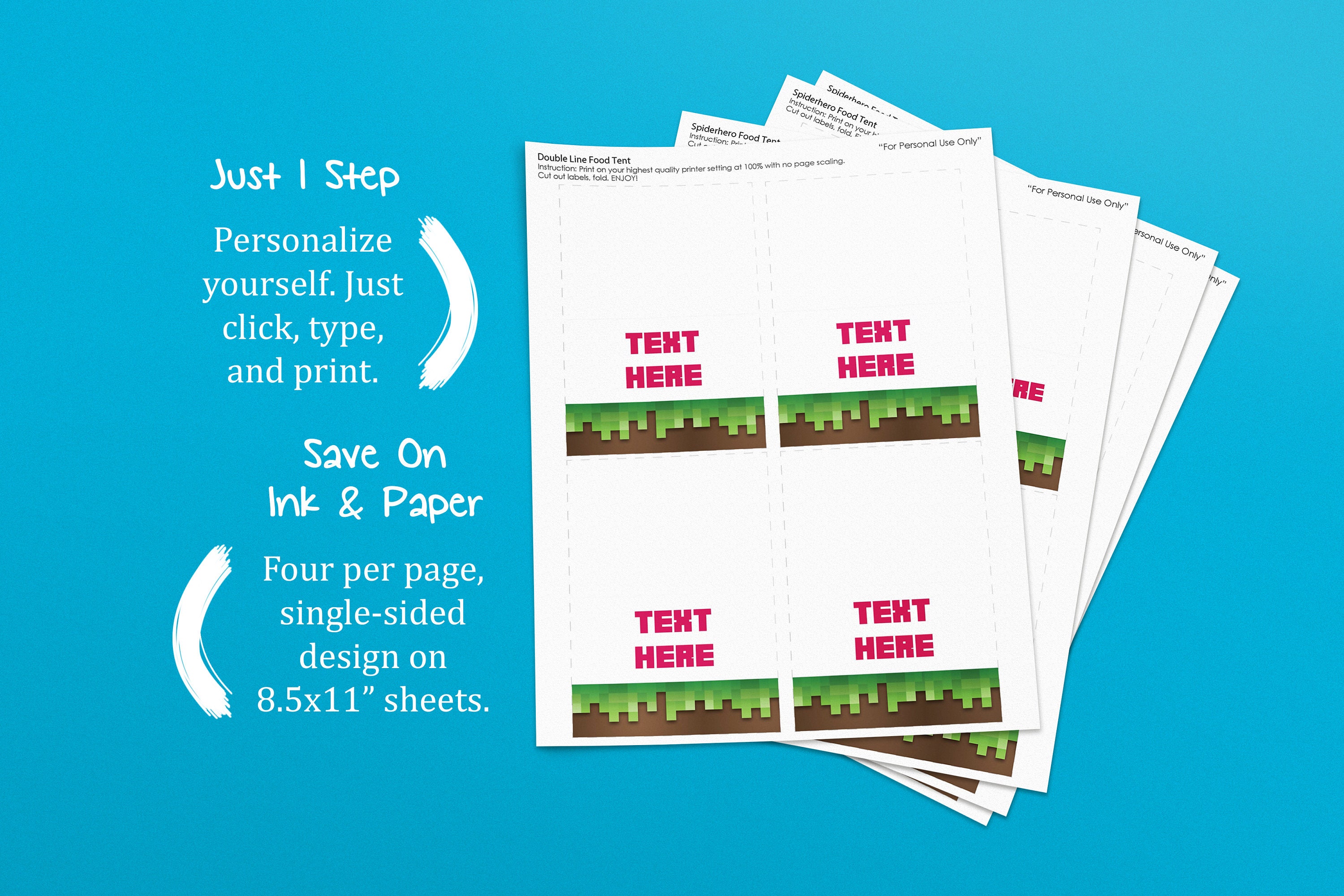 Editable Mine Food Labels