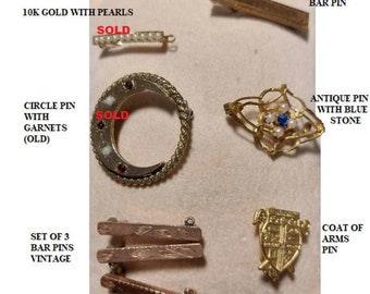 Choice of Antique and Vintage Pins #1