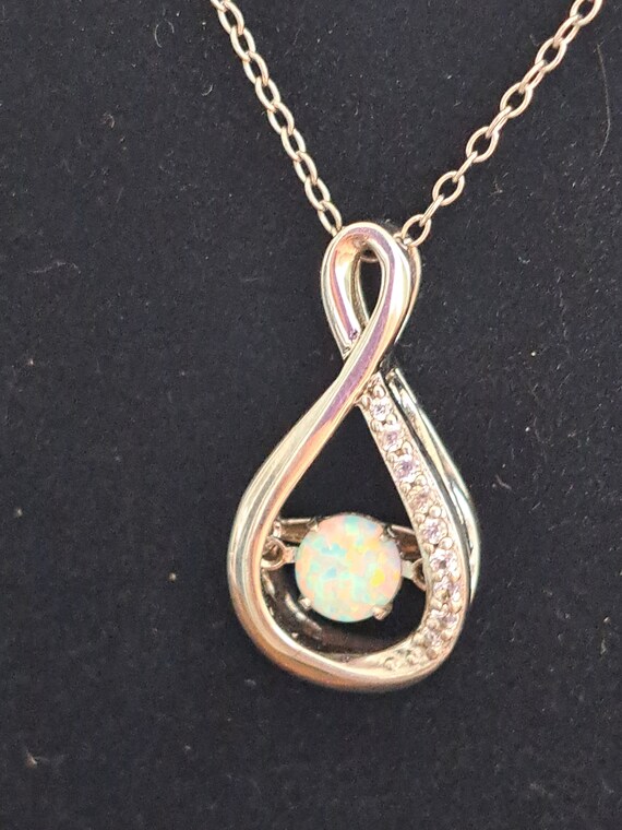 Trembling Opal pendant in Sterling with chain - image 3