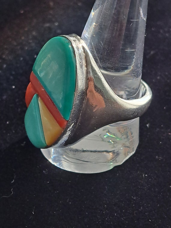 Cobblestone Inlay Ring by Iconic Native American … - image 3