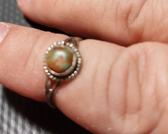 Native American OLD Turquoise Ring - image 3