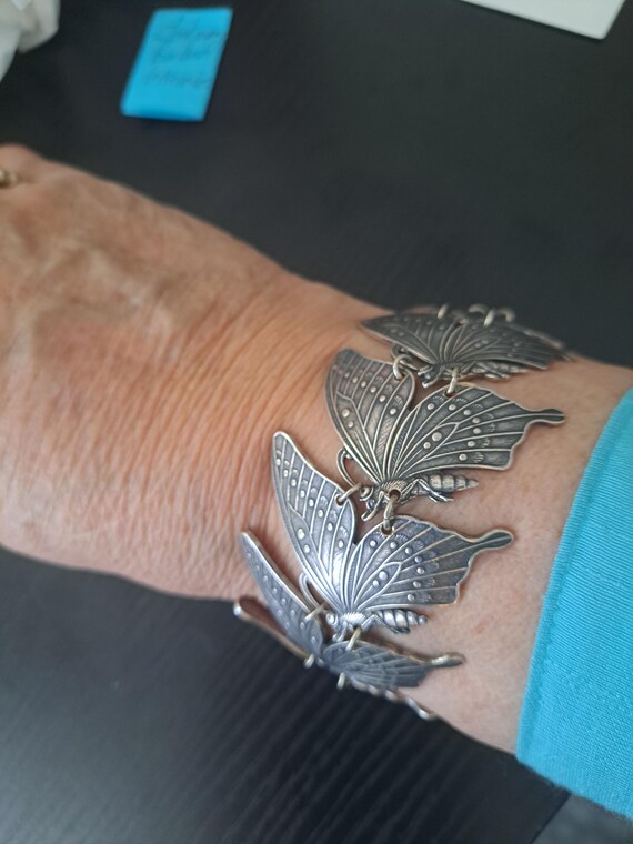 Butterfly Bracelet, Silvertone