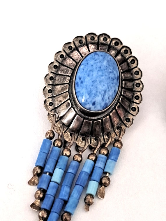 Native American Sky Blue Sodalite Earrings - image 2