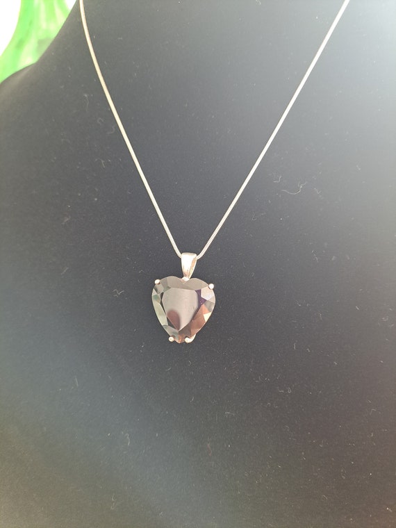 Smoky Quartz Heart Pendant in Sterling - Etsy