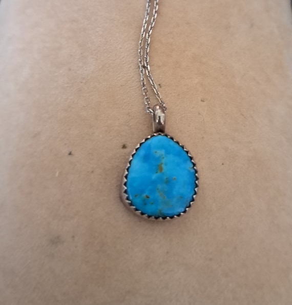 Native American Turquoise Blue pendant and chain