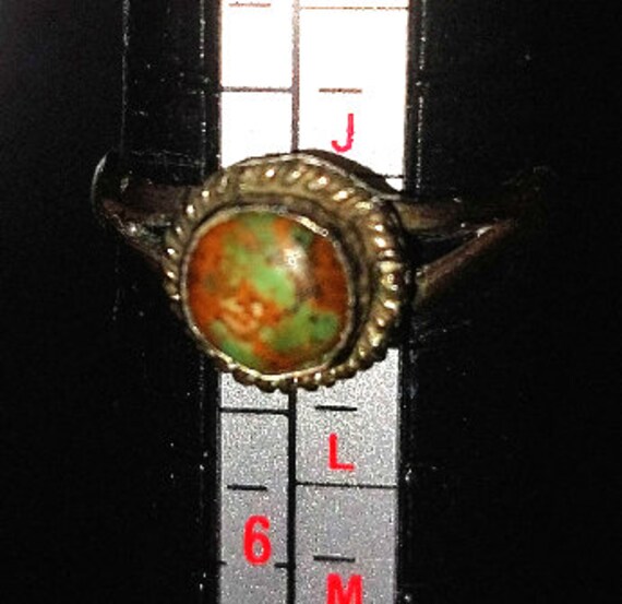 Native American OLD Turquoise Ring - image 4